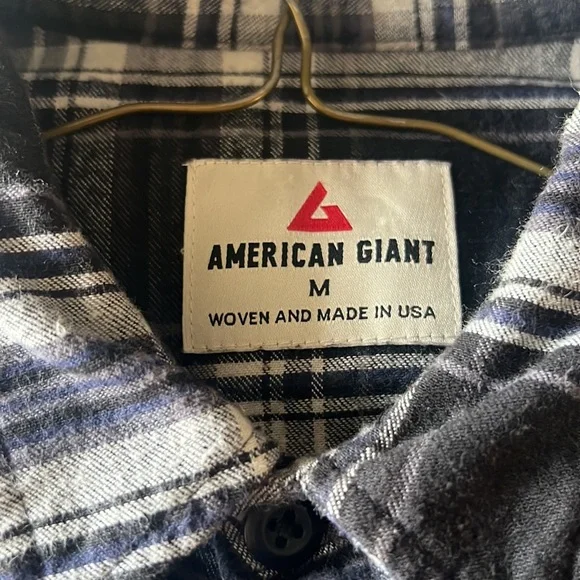 American Giant Redwood flannel. 100% cotton. Medium. American made - Picture 2 of 4